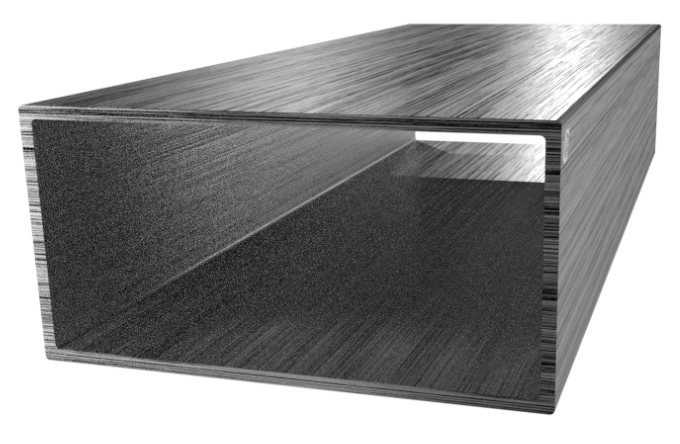профиль алюминиевый прямоугольный 40х80х2